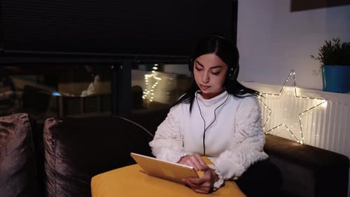 Girl Using Tablet