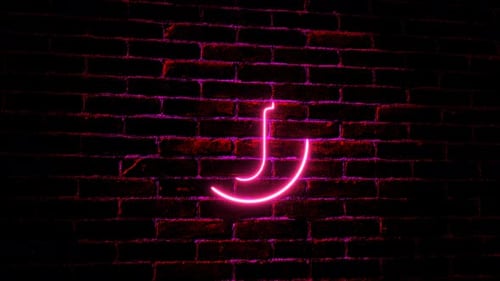 Neon J Letter Intro Animation