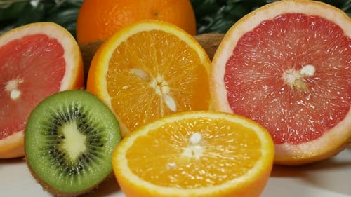 Colorful Fruit Citrus and Kiwi Fruit