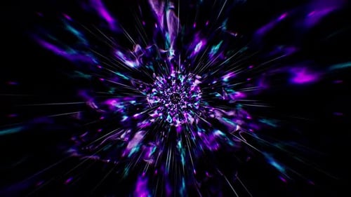 Neon Flare Tunnel Loop 4K