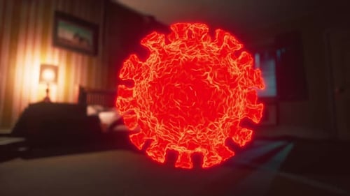 Covid19 Coronavirus in Empty Hotel Room