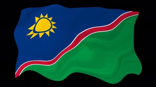 Waving Namibia Flag Seamless Loop