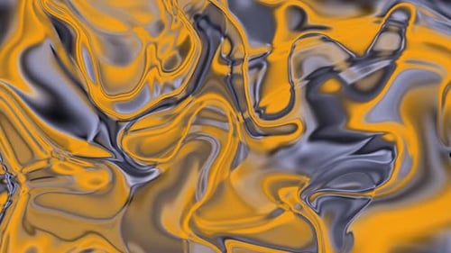 Abstract Fluid Orange and Gray Flowing Background