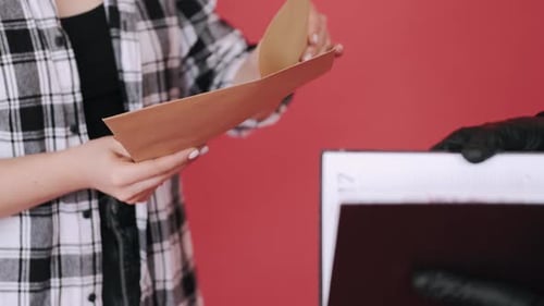 Signing for Important Mail and Envelope Delivery