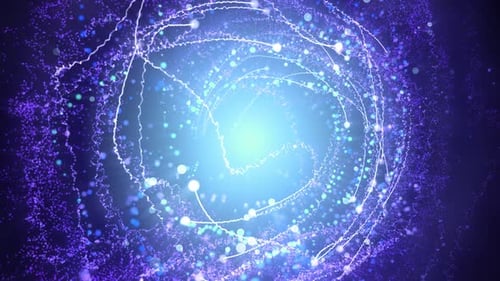 Abstract Glowing Particle Swirl Background Animation