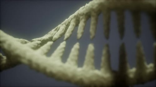 Bright Particulate 3D Rendered DNA