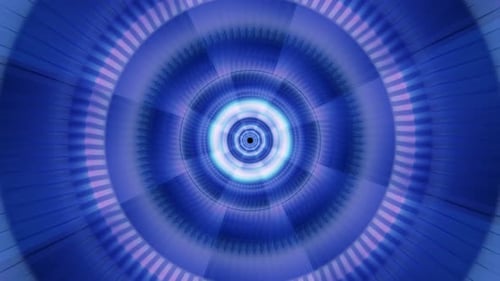 Futuristic Abstract Blue Energy Tunnel Loop Background