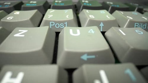 Macro Close Up of a Computer Keyboard