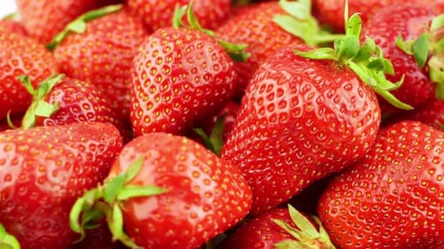 Close Up View of Fresh Ripe Strawberries