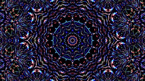 Lumière abstraite brillante gouvernant la polychromie, kaléidoscope