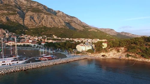 Aerial view of Makarska riviera