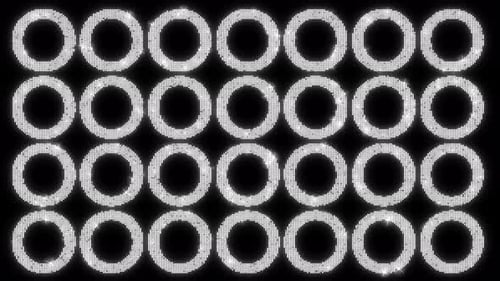 Glitzernde Kreisform Ringe Hintergrundschleife