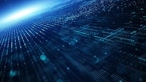 Abstract Digital Data Flow Background for Technology Presentations