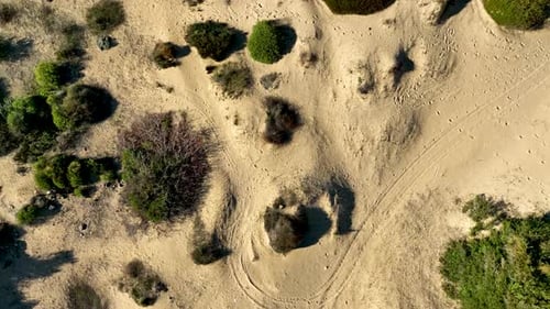 Texture of dust aerial view 4 K Turkey Side