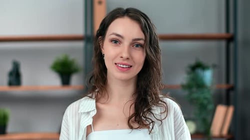 Smiling Woman Portrait Indoors