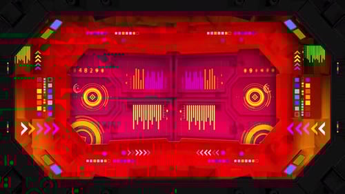 Futuristic Hi-Tech Digital Interface Animated Display Loop