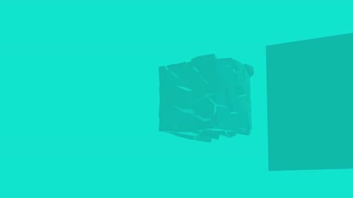 Wrecking ball smashes into cubes and destroying them