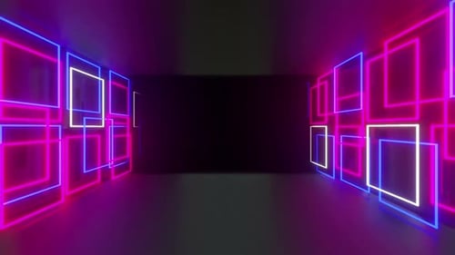 Rechteckig Hitech Neon 01 Hd