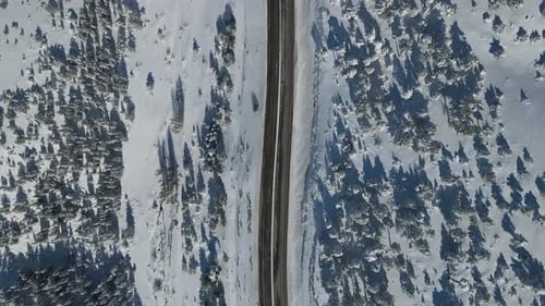 Highway On Snowy Day