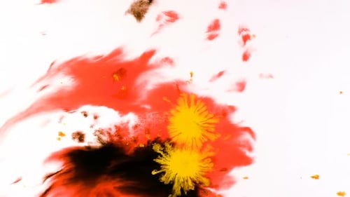 Dynamic Ink Expansion on White Background