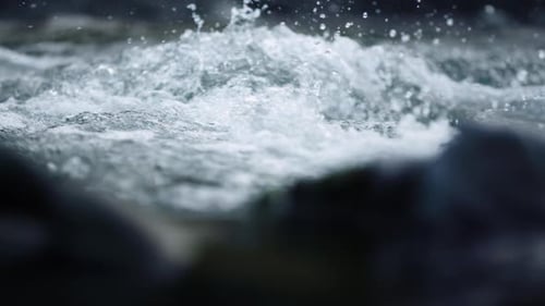 Abundant Mountain River Running in Carpathian