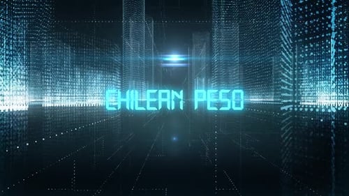 Skyscrapers Digital City Currency Chilean Peso