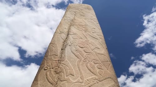 Inscription of Obelisk Menhir From Old Ancient Times
