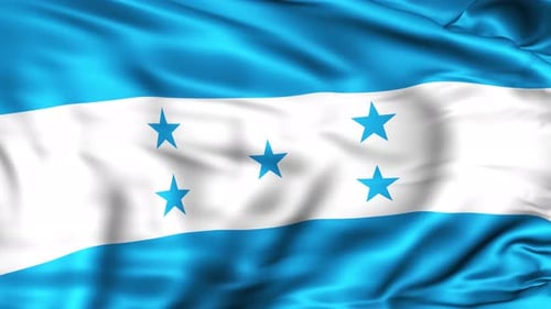 Realistic Honduras Flag Waving Loop Animation
