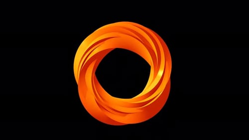 Abstract glow twisted spiral shaped 3D object