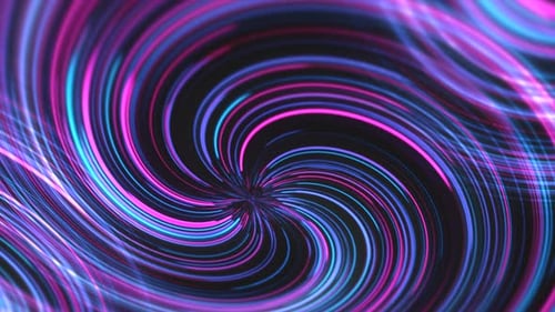 Neon Swirling Light Trails Abstract Motion Background