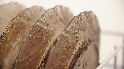 Plates Drip Water After Being Washed