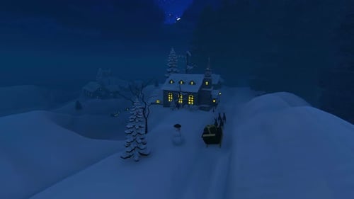 The Snow At Christmas And Fog 2 K