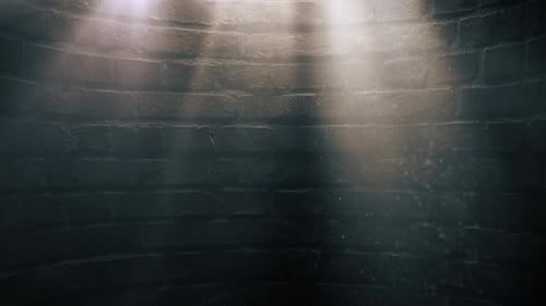 Cinematic Light Rays Logo Reveal on Textured Brick Wall