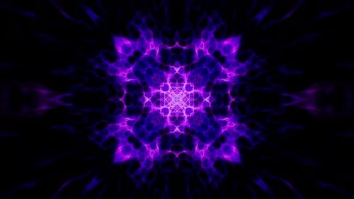 Dark Fractal Purple Plasma Tunnel 4K Loop 01
