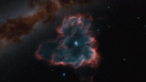 Cosmic Nebula Cloudscape in Deep Space