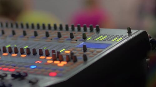 Professional Sound Console Closeup