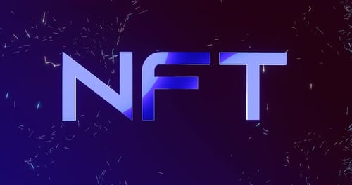 Futuristic 3D NFT Text Logo Reveal with Rotating Animation