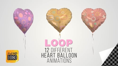 Animated Foil Heart Balloons for Love, Weddings, and Celebrations