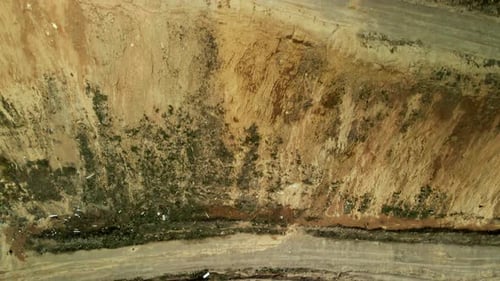 Aerial Birds Eye View of Terrain and Land