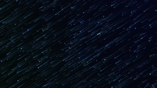 Abstract Blue Green Particle Stream Tech Background Loop