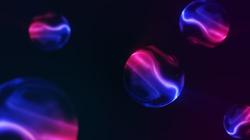 Glowing Futuristic Orbs Abstract Loopable Background