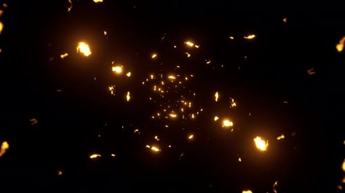 Abstract Fiery Tunnel Motion Graphic