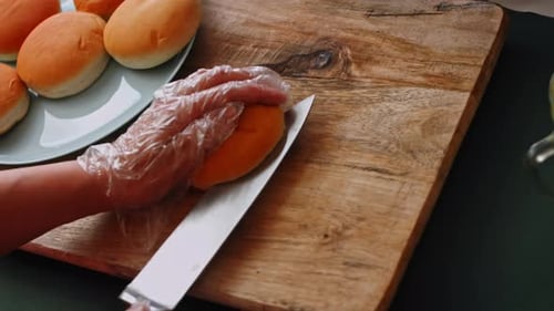 Process of Preparing Classic American Burger Recipe Taste American Cuisine