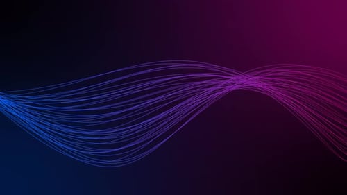 Abstract Flowing Wave Lines Gradient Loop Background Animation