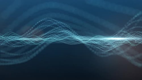 Dynamic Abstract Blue Wavy Lines Technology Background