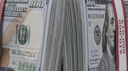 Stacks of New One Hundred Dollar Bills