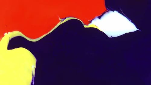 Abstract Paint Mixing with Vibrant Color Swirls