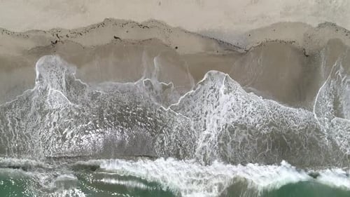 Aerial view of the ocean waves