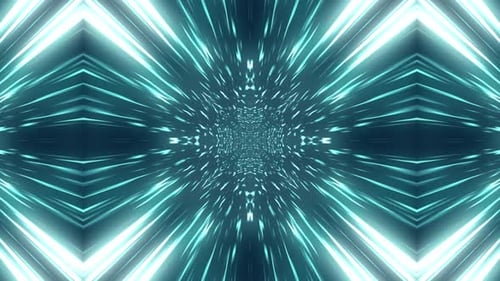 Blauer abstrakter Sci-Fi-Tunnel-Hintergrund