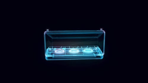 Modern Portable Gas Range Or Camping Stove Hologram Hd